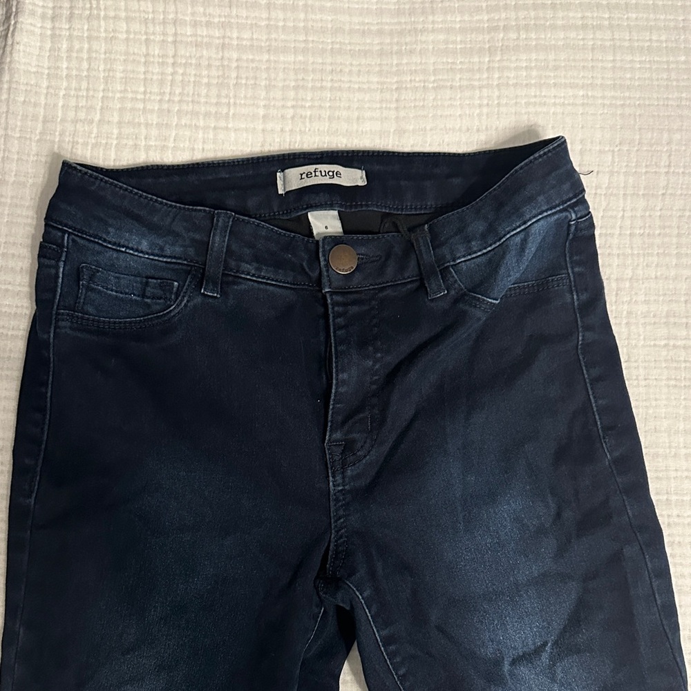 Refuge Women's High Rise Dark Indigo Jeans